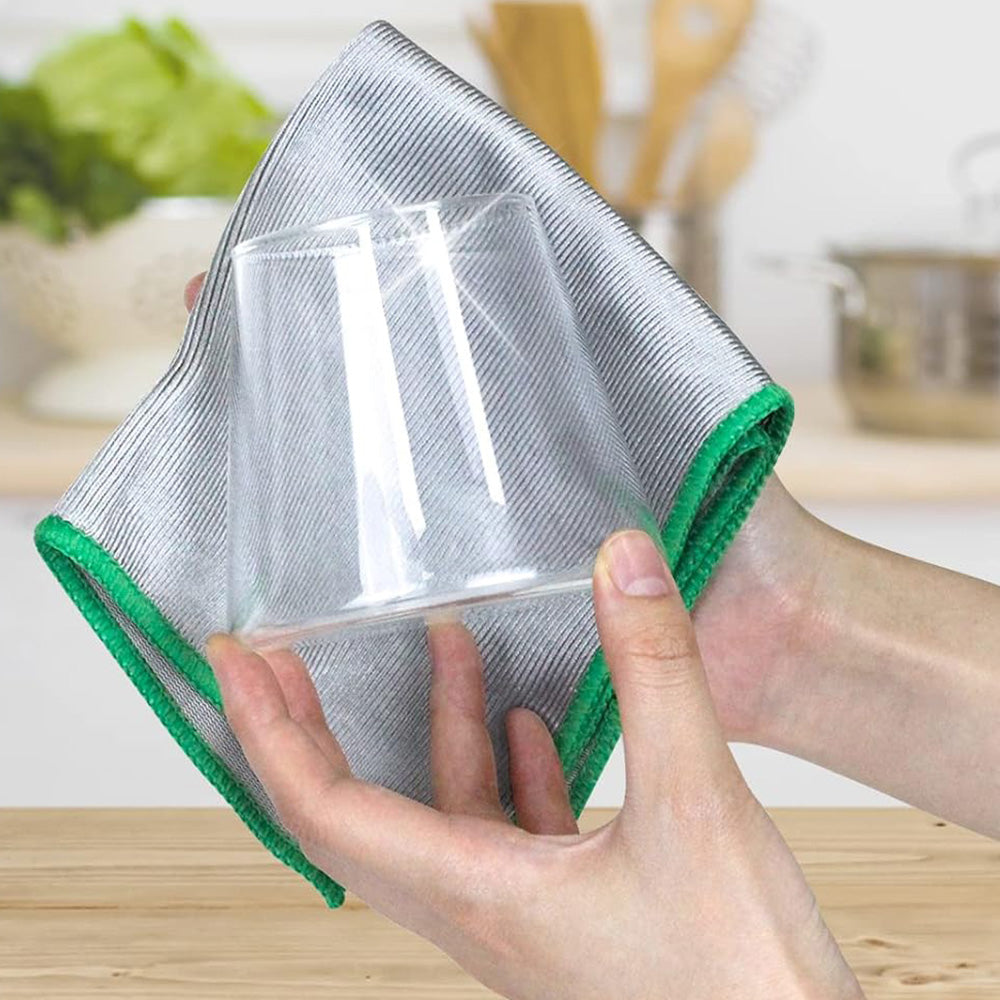 7 Pack Glass Cleaning Cloths Large Microfibre Streak Free Towels for Windows Mirrors Car