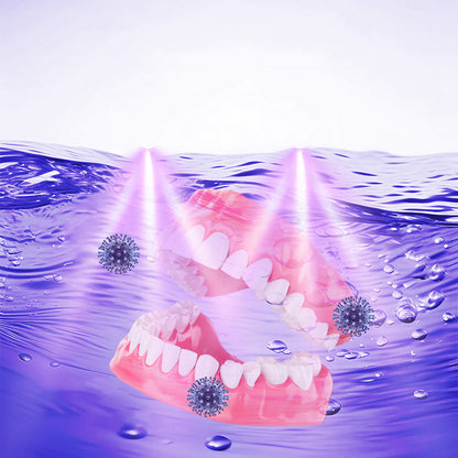 Ultrasonic Retainer Cleaner Machine Dentures Cleaner for Night Guards-White