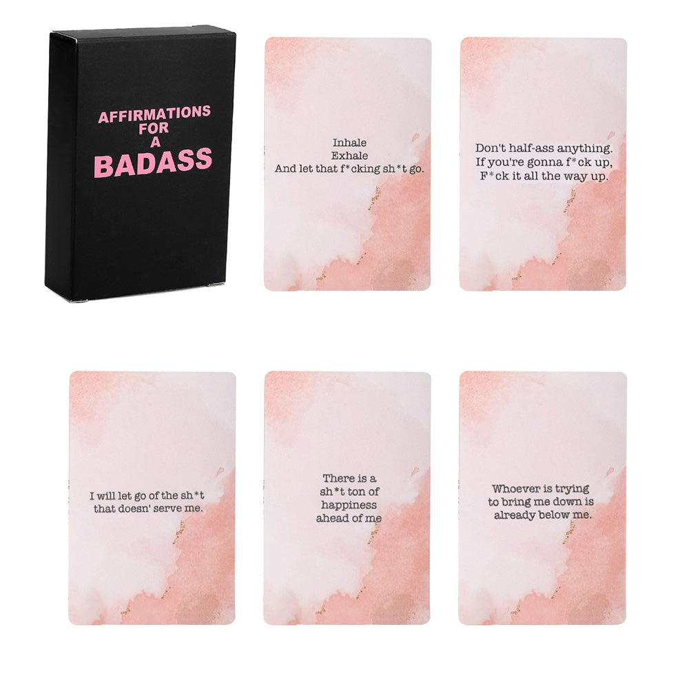 Badass Affirmation Cards Daily Motivational & Inspirational Deck for Women