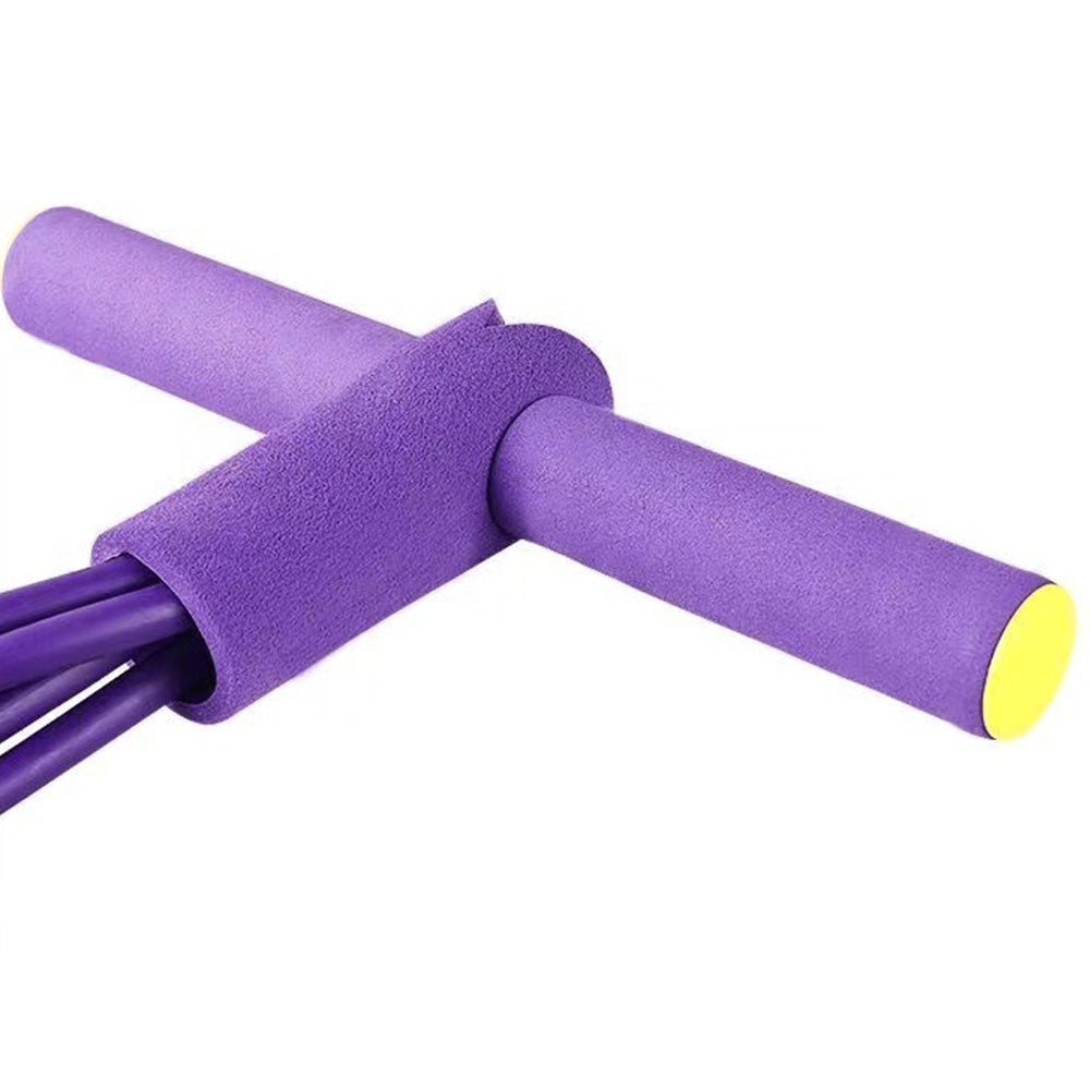 6-Tube Foot Pedal Resistance Band ¨C Ankle Puller Exercise Tension Rope for Fitness Training