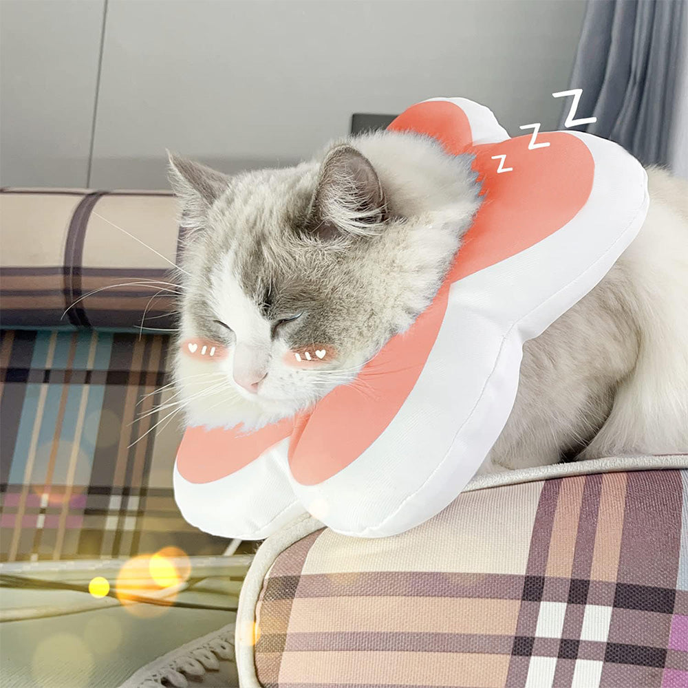 Cat Cone Collar Elizabethan Collar Anti-Bite Lick Cat Recovery Neck Collar Orange