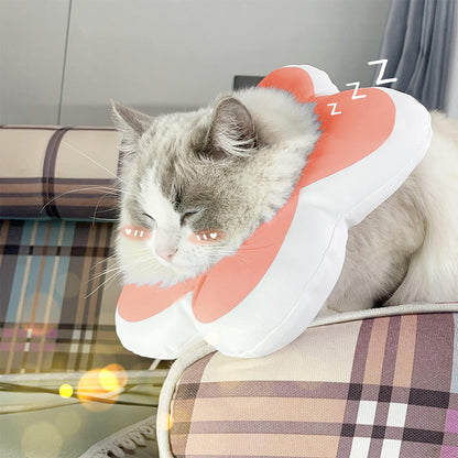 Cat Cone Collar Elizabethan Collar Anti-Bite Lick Cat Recovery Neck Collar Orange