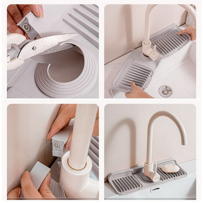 Longer Faucet Mat for Kitchen Sink Splash Guard Kitchen Sink Faucet Mat Splash Guard
