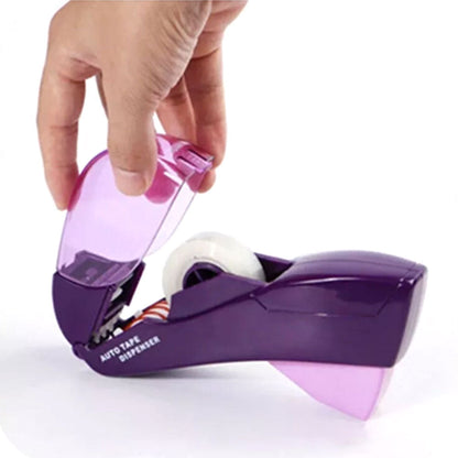 Automatic Tape Dispenser Christmas Package Wrapping Tape Cutter Purple