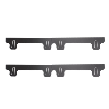 4Pcs Adjustable Stove Gap Fillers Heat Resistant Stove Gap Covers Stainless Steel Gas Stove Side Gap Protector Black