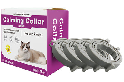 4Pcs Set Calming Collar for Dogs Dog Pheromone Calm Collars Relief Anxiety-Grey
