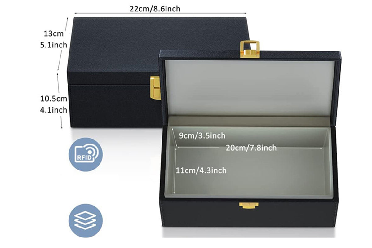 2Pcs Keyless Entry RFID Signal Blocking Cage with 2Pcs Key Pouches
