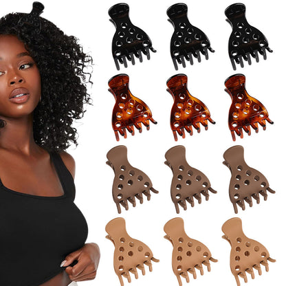 12Pcs Lightweight Hair Claw Clips for Thick and Thin Hair Styling