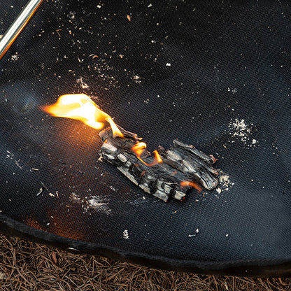 Camping Fireproof Mat Fire Pit Ember Blanket Flame Retardant Insulation Mat Firewood Bag