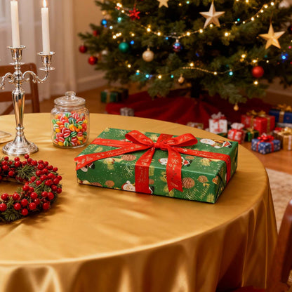 Christmas Wrapping Paper for Gift Wrap - Green