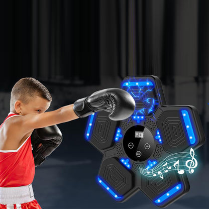 Music Boxing Machine LED Electronic Smart Bluetooth Boxing Machine Games Adult Focus Agility Training Equipmen