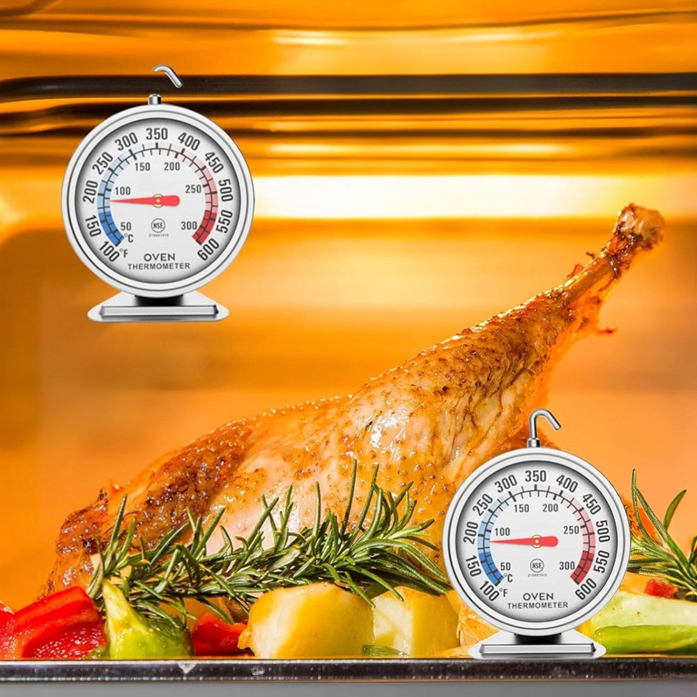 2Pcs Oven Thermometer Stainless Steel Accurate Temperature Gauge for Home Kitchen