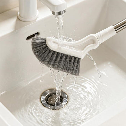 Telescopic Bathroom Cleaning Brush Tile Grout Scrubber with Stiff Bristles