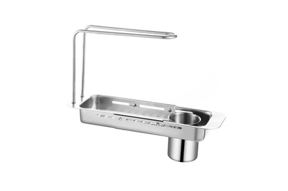 Stainless Steel Storage Rack Holder Expandable Sink Caddy Organizer
