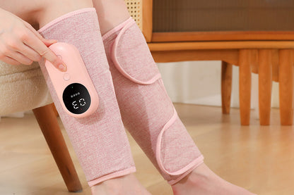 Leg Massager Muscles Relax Heated Air Compression Foot Massage for Calf Blood Circulation-Pink