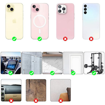 Vacuum Sunction Phone Holder Rotatable Car Bracket Phone Mount Silver