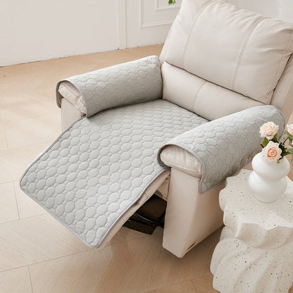 4Pcs Set Non Slip Recliner Chair Covers Couch Covers Pet Protector Slipcovers Light Gray