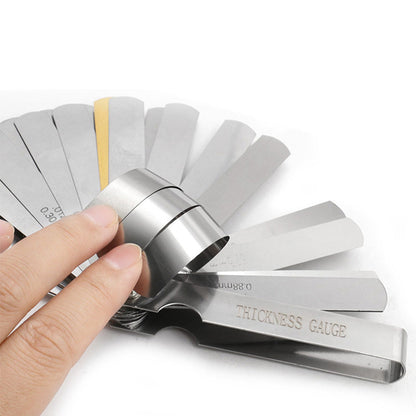 32 Blade Feeler Gauge Dual Marked MM/Inch Thickness Gap Metric Filler Measuring Tool