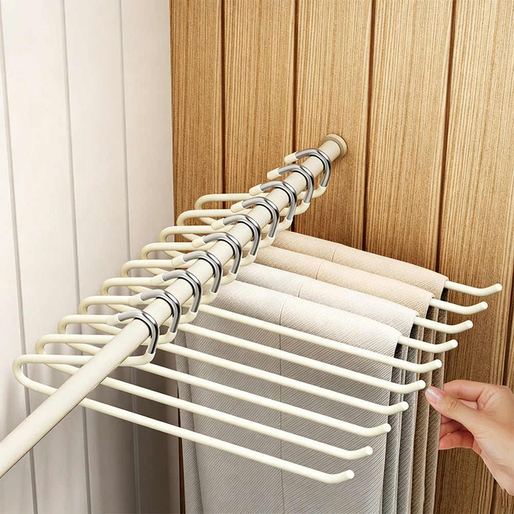 10 Pack Open Pant HangersCream
