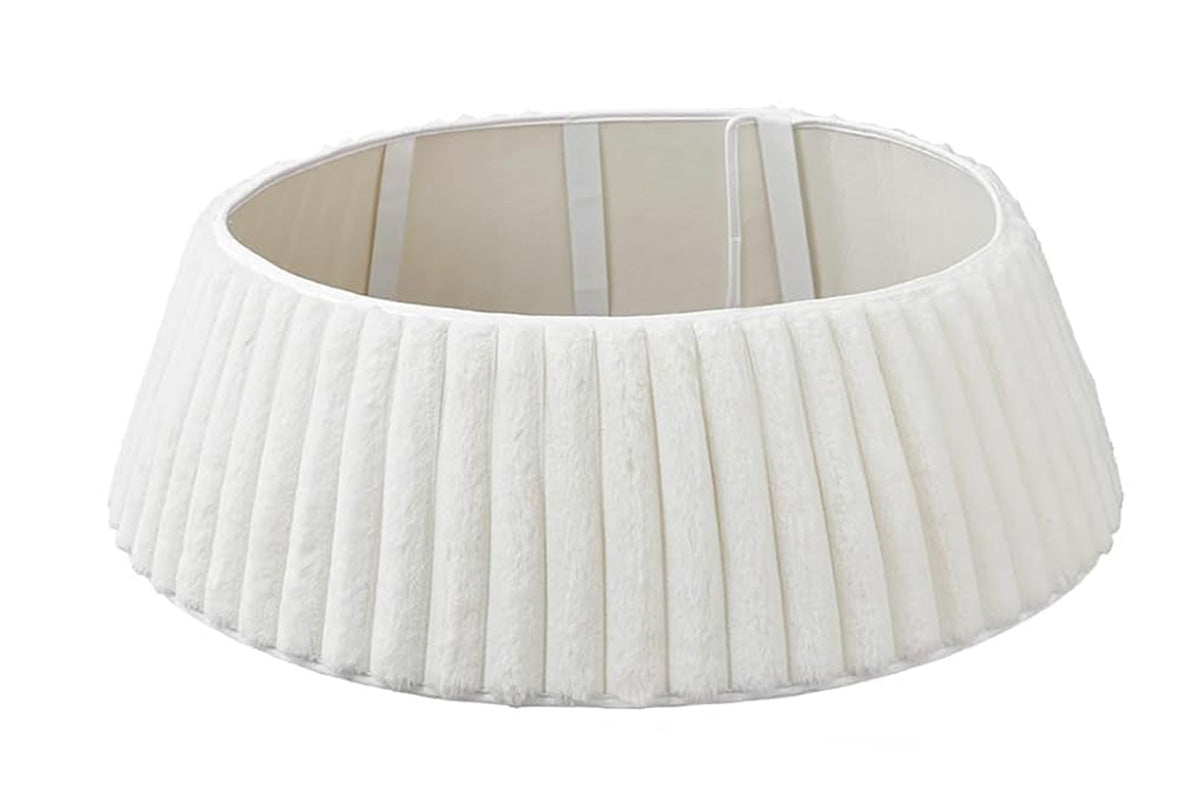 Christmas Tree Collar With Stripe Textured Pattern Christmas Tree Skirt Base