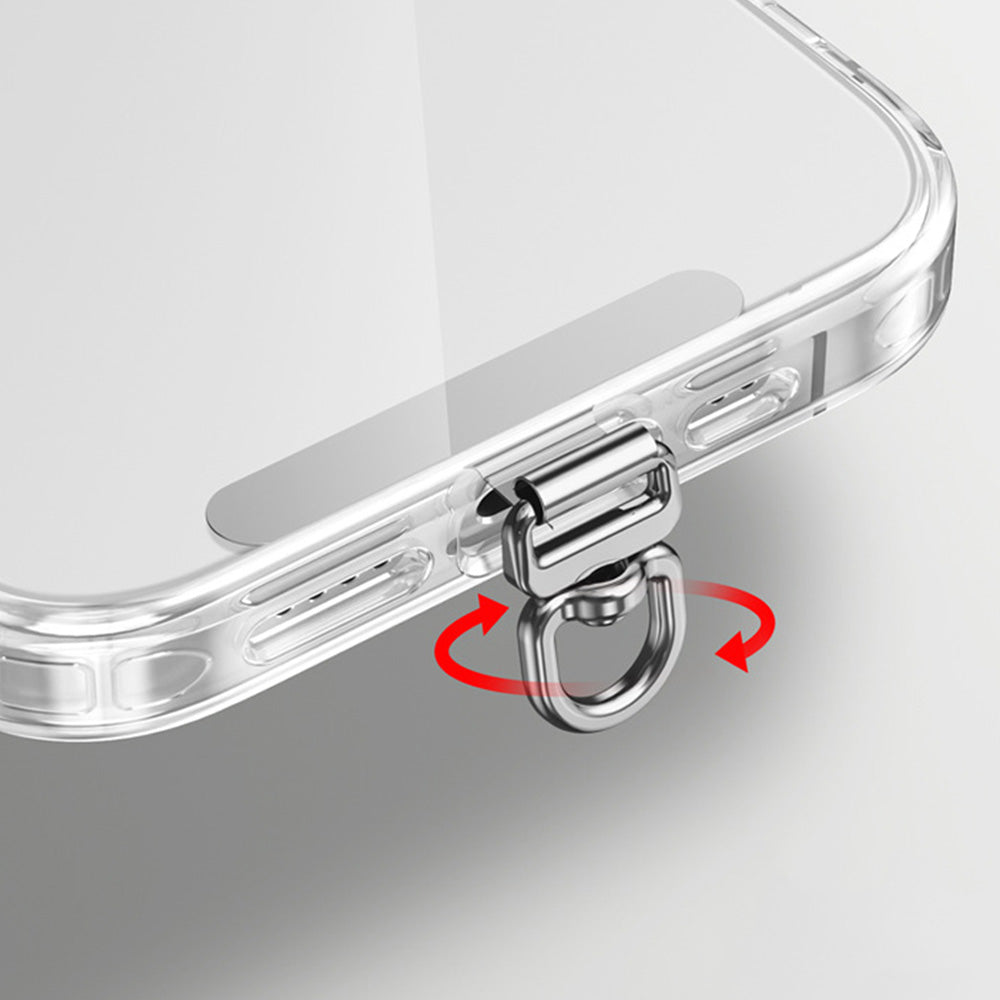 3 PCS Rotating Phone Tether Tab-Silver