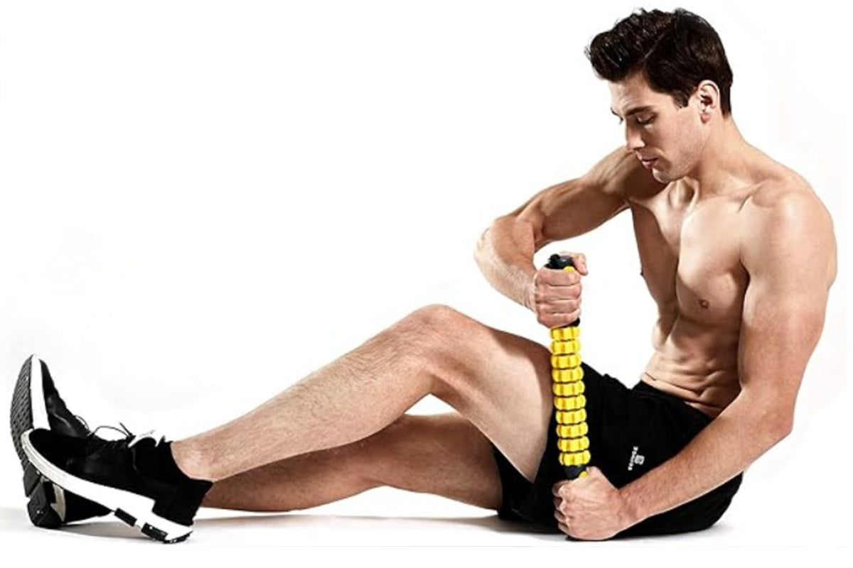 Muscle Roller Massage Stick for Athletes 44cm Body Massager Recovery Tool-Yellow