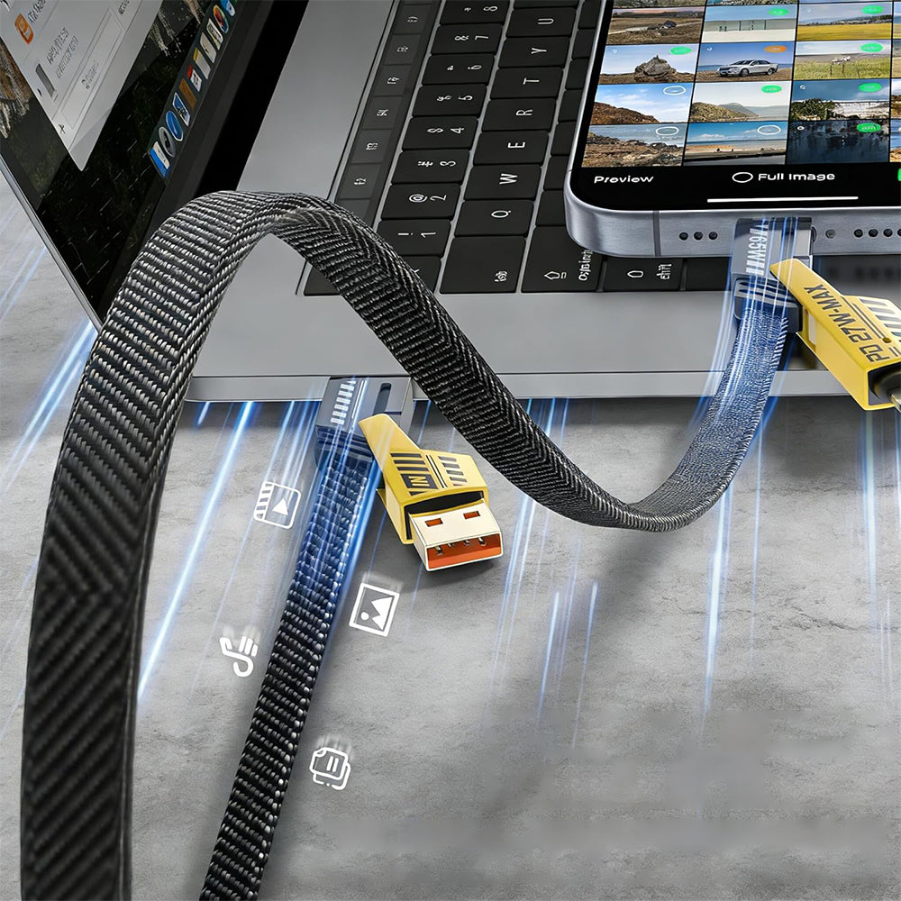 2Pcs 65W 4-in-1 Charging Cable