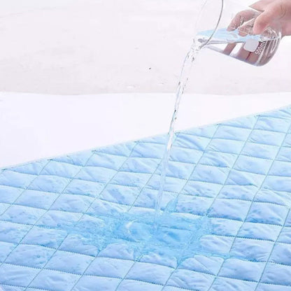 2Pcs Reusable Large Urine Mat Water Resistant Nappy Diaper Changing Pad Blue