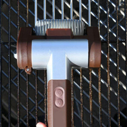 Stainless Steel Electric Grill Brush with LED Light ââ‚?Dishwasher Safe