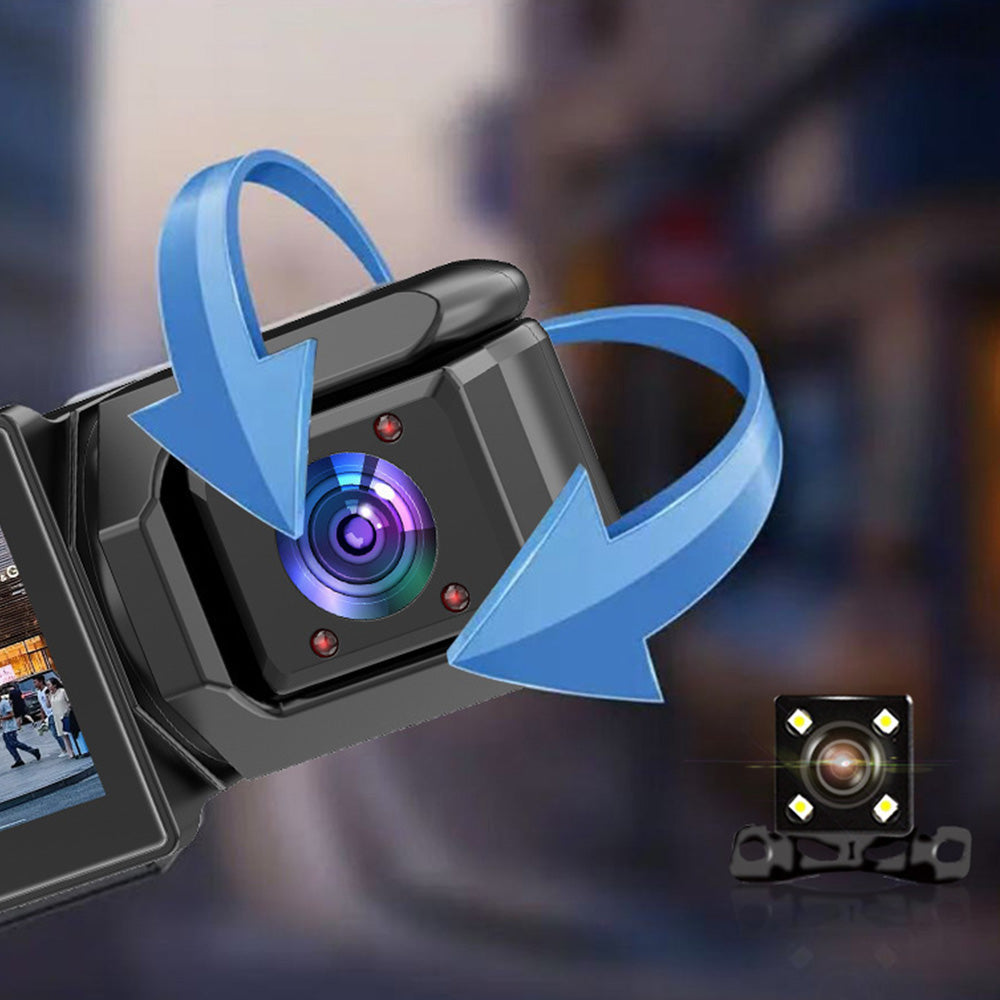 3-in-1 Mini Dash Cam for Cars ¨C Night Vision with Loop Recording