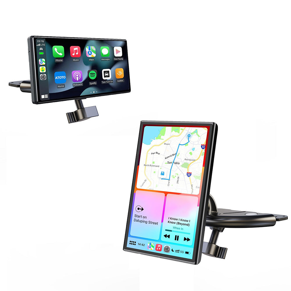 Rotating CD Slot Mount for 5 to 11 Inch CarPlay Screens