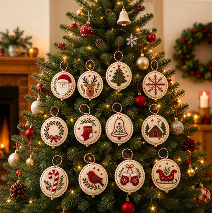 Christmas DIY Embroidery Felt Hanging Ornament Craft Kit For Adult - Santa Claus
