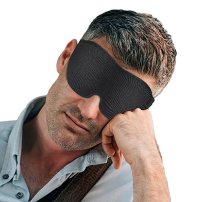 Travel 3D Sleeping Eye Mask Light Blocking Eye Shade Cover Black