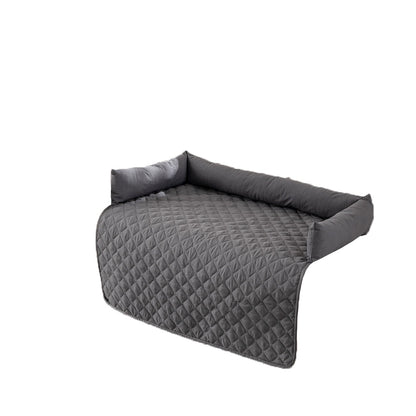 Plaid Water-resistant Sofa Cover for Pet Couch Cover Dogs Bed Cushion Gray