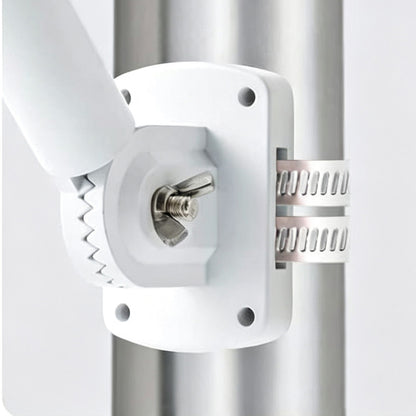 Adjustable Wall Mount Flag Pole Bracket for Flags - White