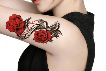 10Pcs Floral Waterproof Temporary Tattoo Stickers for Arms Body Art