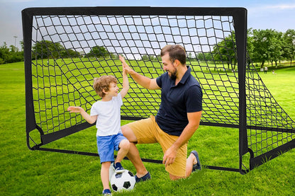 Soccer Goal Football Net Set Sports Training Practice Metal Frame Mesh