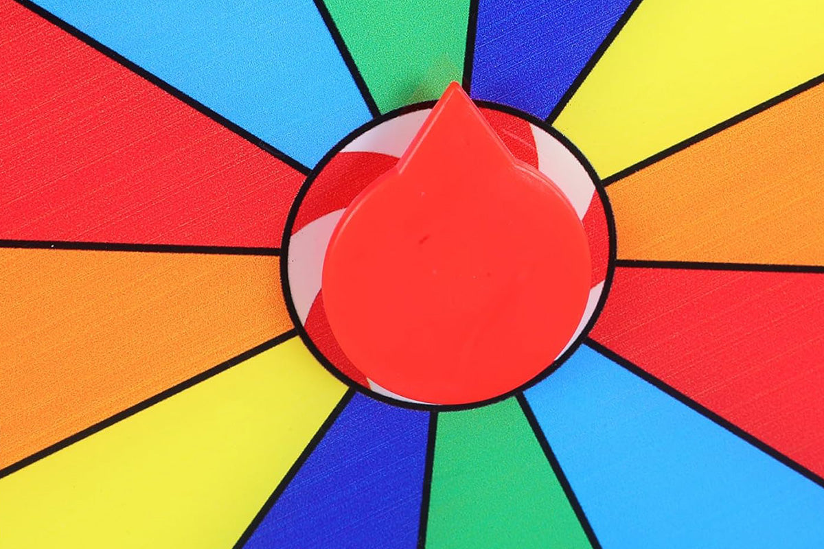 12-Slot 20cm Lucky Prize Wheel Tabletop Spin Game for Party Events and Raffles