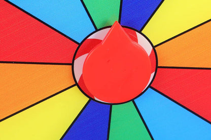 12-Slot 20cm Lucky Prize Wheel Tabletop Spin Game for Party Events and Raffles