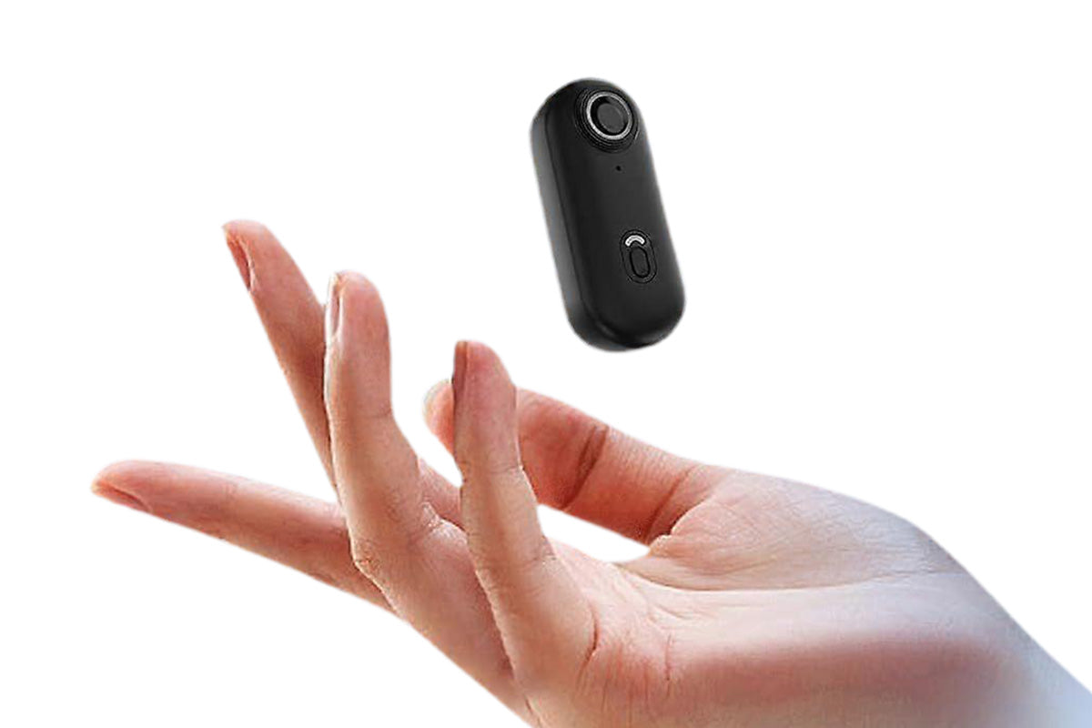 Mini Thumb Action Camera Portable Wearable Camera with Clip Black
