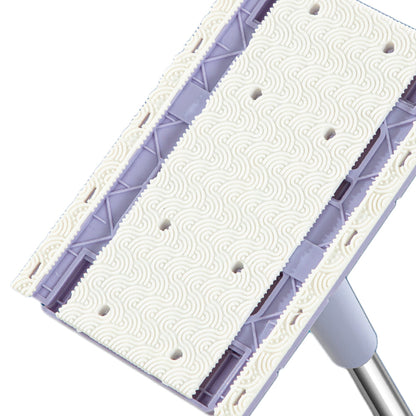 Mini Lazy Floor Cleaning Flat Mop Multi-Functional Self-Squeeze Face Towel Mop Purple