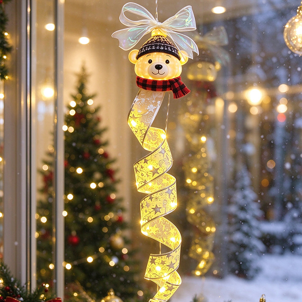 Christmas Hanging Decoration Spiral LED Light for Christmas Tree - Bear
