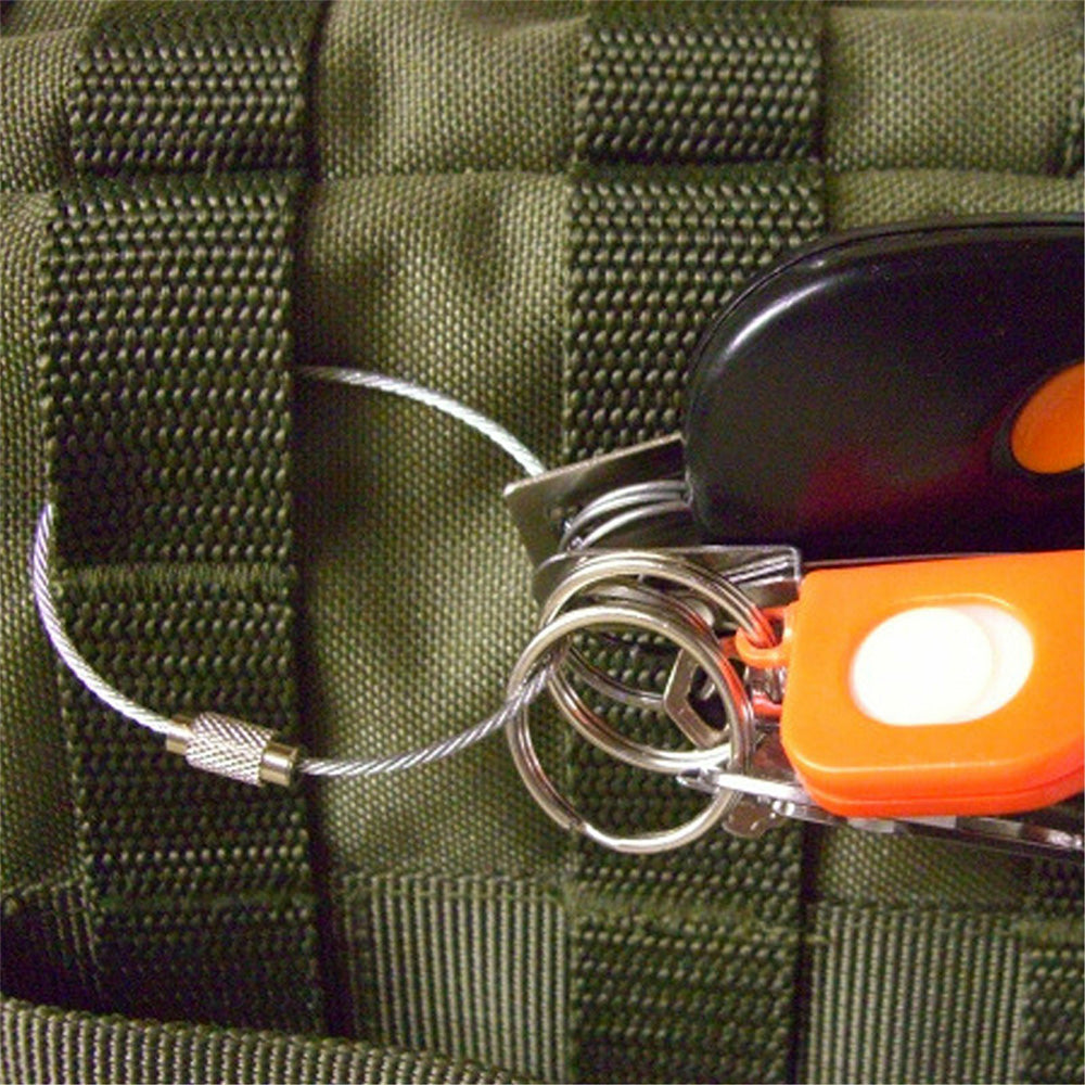 30 PCS Durable Stainless Steel Wire Rope Keychain