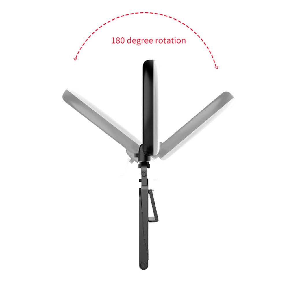 180 Degrees Rotating Clip On Ring Light for Laptop Desk Dimmable LED Selfie Light for Meeting Video Call Recording