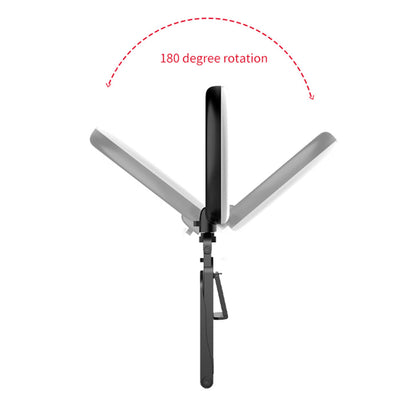 180 Degrees Rotating Clip On Ring Light for Laptop Desk Dimmable LED Selfie Light for Meeting Video Call Recording