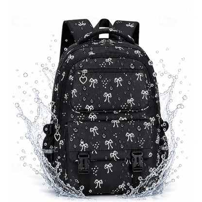 3 Piece Girls School Backpack Set with Lunch Bag Pencil Case - Black