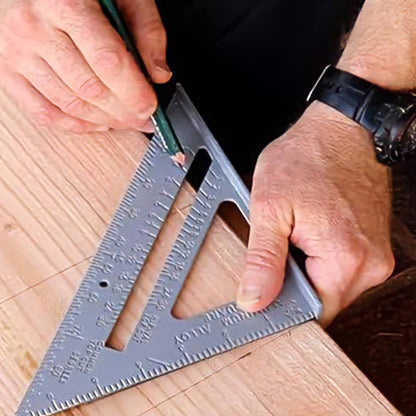 7-inch Double Sided Engraved Rafter Square for Woodworking