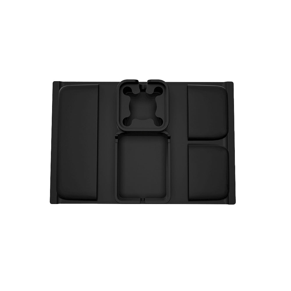 Couch Cup Holder Tray Sofa Armrest Tray with Drink Holder Side Pockets Black