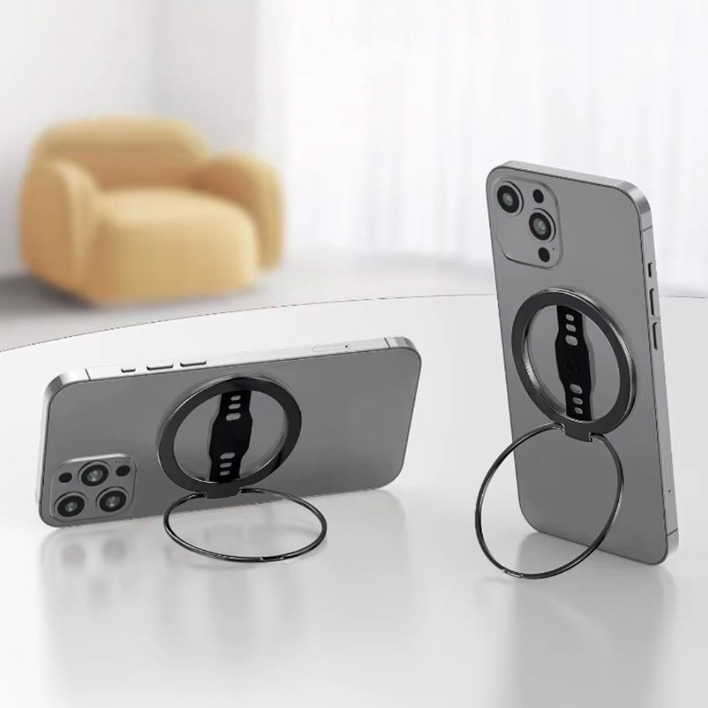 Magnetic Phone Grip for Cell Phone Grip Stand Finger Ring Kickstand Black