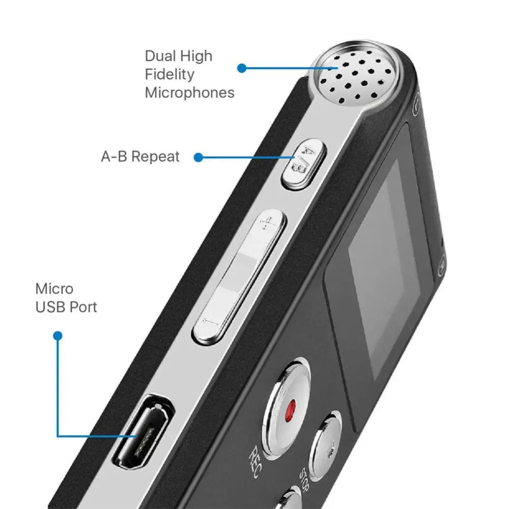 8GB Digital Voice Activated Recorder Portable Tape Recorder Audio Recording Device for Lectures Meetings